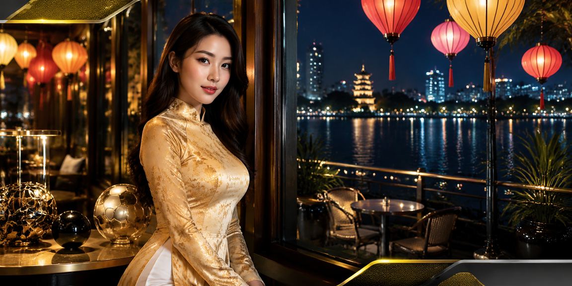 Người chơi cá cược thể thao tại Hà Nội trong trang phục áo dài truyền thống